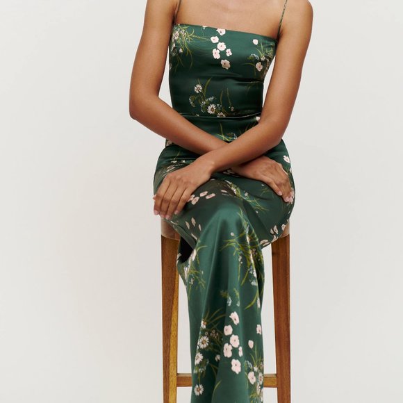 Reformation Frankie Silk Dress | Buena  🕸Silk🕸 🎉 Original - Picture 2 of 15